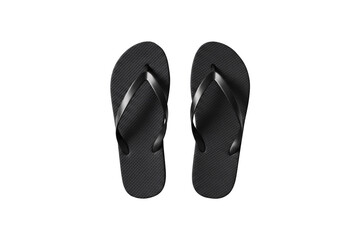 Black Flip-Flop Sandals Isolated on White Background