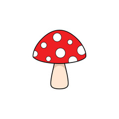 fly agaric mushroom isolated