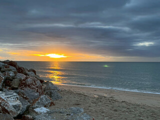 sunset over the sea