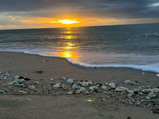 sunset over the sea