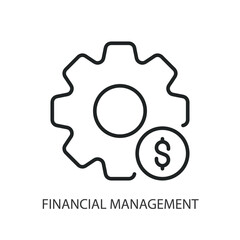 Financial management thin line vector icons.