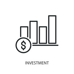 Investment thin line vector icons.