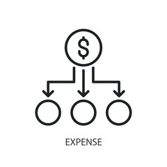 Expense thin line vector icons.