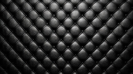 Obraz premium Premium Black Diamond Quilted Leather — Elegant Luxury Background