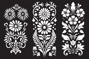 Fototapeta premium 27 Ornate Floral Laser Cut Pattern Bundle