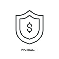 Insurance thin line vector icons.