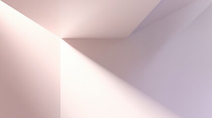 Minimalist Abstract Interior Corner with Light Shadow Effects in Soft Gradient Colors for Modern Home Design and Contemporary Architecture Style