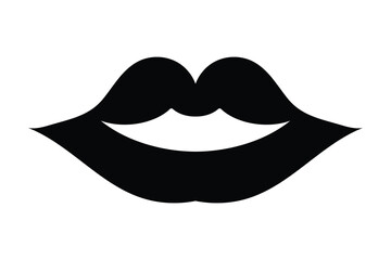 lip icon, flat style lip icon.