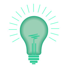 light bulb icon with transparent background