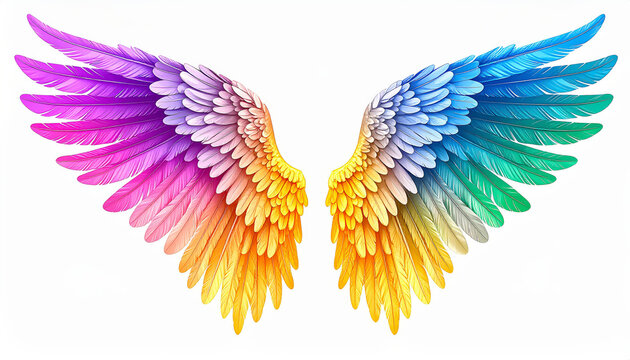 alas, ángel, corazón, vector, ave, amor, ilustración, designio, emplumar, valentín, apresurado, símbolo,