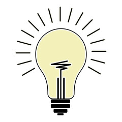 light bulb icon with transparent background 