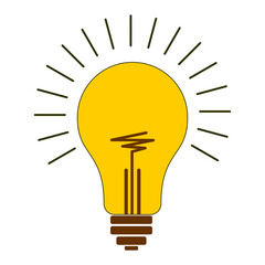 light bulb icon with transparent background