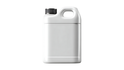 Lightweight Blank Disposable Plastic Jerry Can, isolated on transparent background, PNG