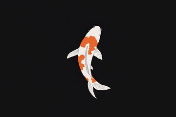 Creative graphic layout featuring koi fish design for advertising purposes