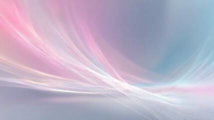 Fototapeta premium Abstract flowing light streaks in soft pastel colors with smooth curves and dynamic motion for digital art background or futuristic design concepts