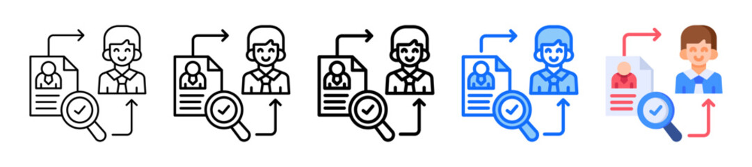 Peer Review Icon In 5 Different Styles Set Collection