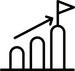 goal icon related with simple icon for planning organizing and management 