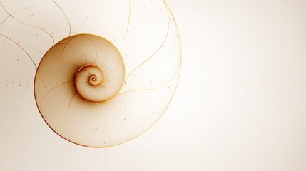 Obraz premium Abstract spiral pattern with smooth curves and subtle gradients showcasing natural geometry and elegance in a minimalistic design style