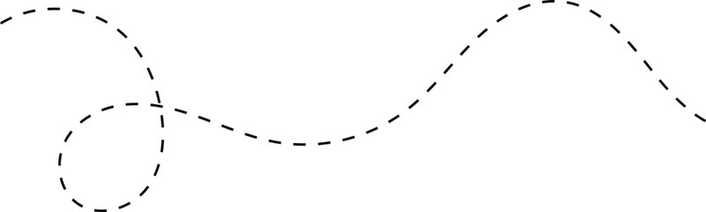 Abstract Dashed Line Waveform Seamless Pattern Vector Graphic Dotted Line Art Design Element
