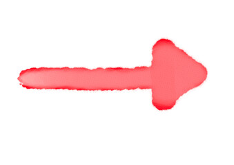 シンプルな手描き曲線の矢印イラスト・単品・半透明・上昇・上向き・ペン画・ラインマーカー・水彩風