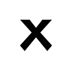 Obraz premium A stark white '' symbol is boldly displayed against a deep, contrasting black background, creating a minimalist and impactful graphic representation.