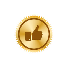 Like icon. Hand like. Thumb up. Love symbol. Social media sign. Seal of approval. OK sign. Like symbol. Premium quality. Achievement badge. Quality mark. Thumb icon. Human hand.