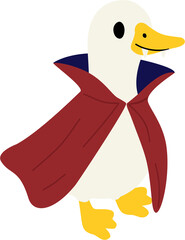 Coquette Halloween Goose Dressed as Vampire