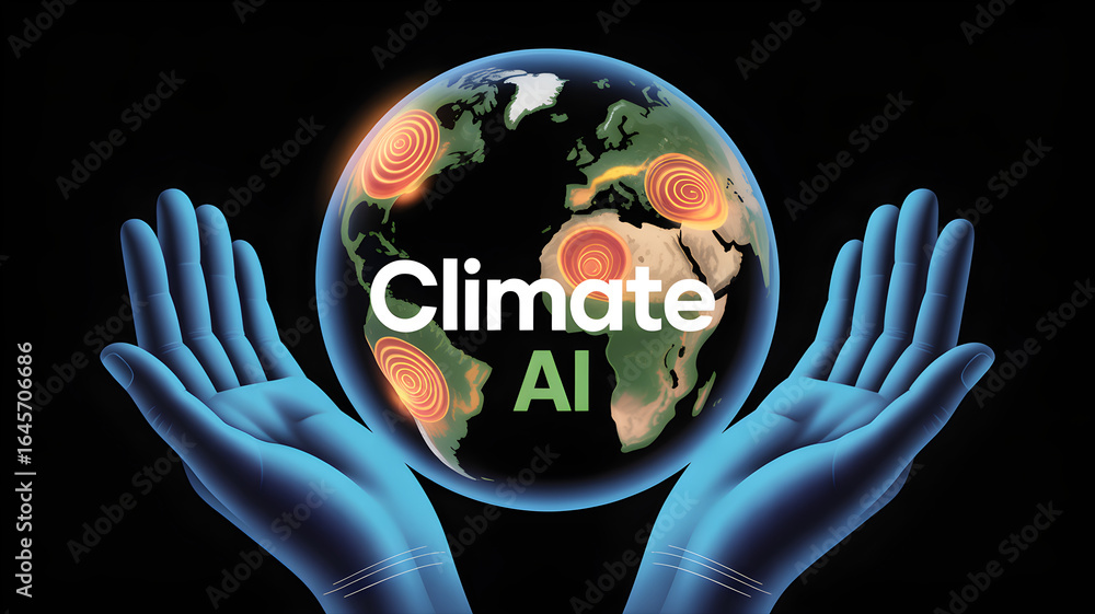 Poster innovative ai solution protecting earth's climate with advanced technology and data analysis
