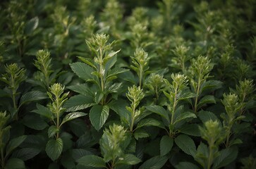 Closeup Lush Green Plant Sprout Background ai generated
