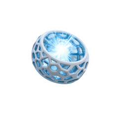 Glowing Lattice Sphere Abstract 3D Render of Energy and Innovation