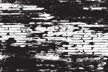 Obraz premium Grunge Distressed Brick Wall Texture in Black and White