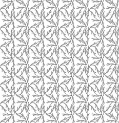 Fototapeta premium PrintSeamless pattern, branches of fir tree in hand drawn style. Vector illustration