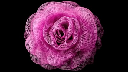 Close-up of a magenta fabric rose