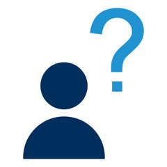 Question Blue Color Icon