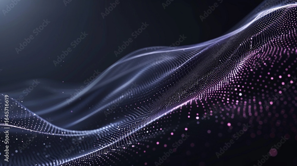 Poster complex wave patterns create an ethereal and dynamic visual representation of energy and movement in