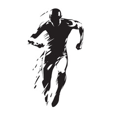 vector illustration of a male runner