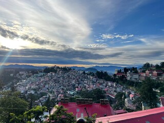 view of the city from above