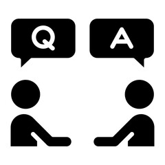 Questions Answers Glyph Icon