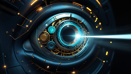 Machine Learning Through Artificial Intelligence and Human-Computer Interaction Depiction Showcasing Intelligent Systems, Data Processing, Automation, and User-Centric Interfaces for Digital Security