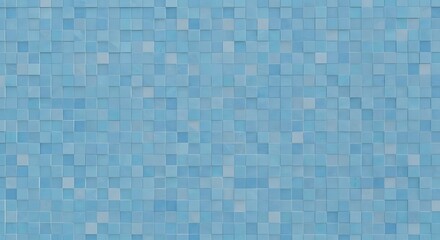 Fototapeta premium Abstract Light Blue Square Mosaic Tile Pattern Decorative Background