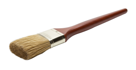 Artistic action painting with a brush studio setting creative process. Cut out png