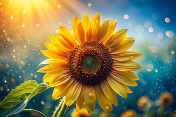 Dew-Kissed Sunflower: Morning Serenity & Purity in a Single Bloom