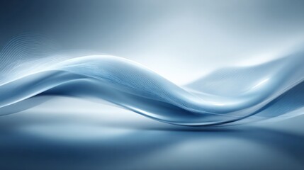 Fototapeta premium Flowing waves of light and color digital space abstract art modern design aesthetic perspective