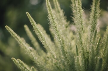 Macro Photography Delicate Feathery Wild Grass Texture ai generated