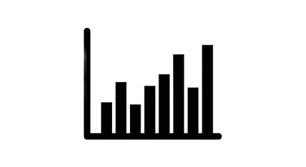 Bar Chart Vector Icon  Isolated On Transparent Background