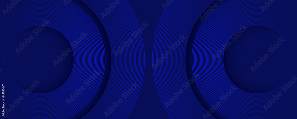 Sticker abstract dark blue background with circular swirl patterns and light effects