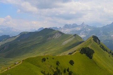 Obraz premium Ridge at Fronalpstock Chlingenstock in Switserland