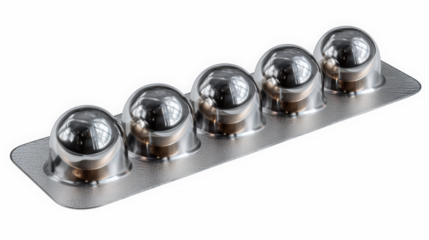 Gel capsules in blister pack for vitamins and supplements