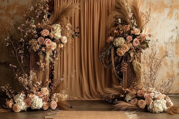 Vintage wall design enhances any photo shoot.