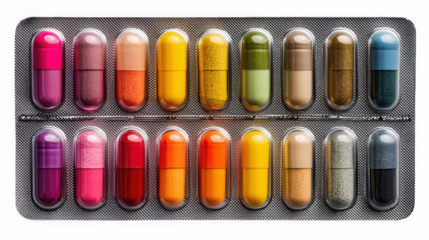 Transparent capsules in blister pack for healthcare and supplements